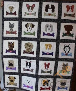 Dog 2 Quilt Blanket Bedding Set