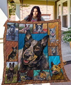 Dog Australian Cattle Quilt Blanket Bedding Set