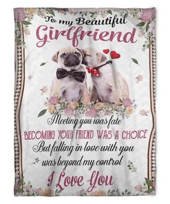 Dog Blanket To My Girlfriend Falling In Love With You Was Beyond My Control I Love You For Girlfriend From Boyfriend