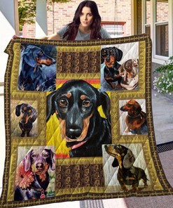 Dog Breed Dachshund Quilt Blanket Bedding Set for Home Décor