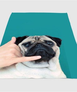 Dog Calling Sherpa Fleece Blanket Gifts for Family, for Couple