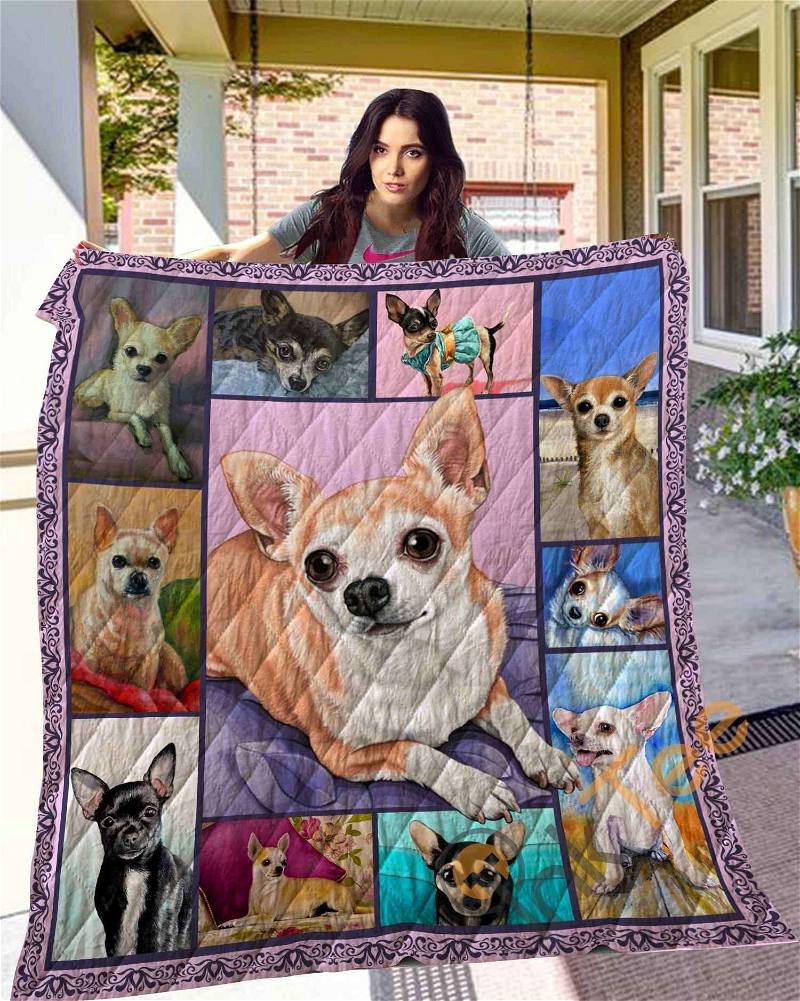 Dog Chihuahua Quilt Blanket Bedding Set