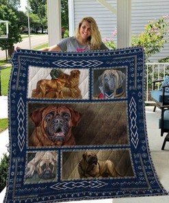 Dog English Mastiff Quilt Blanket Bedding Set for Home Décor