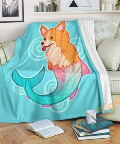 Dog Fish Sherpa Fleece Blanket Gifts for Family, for Couple