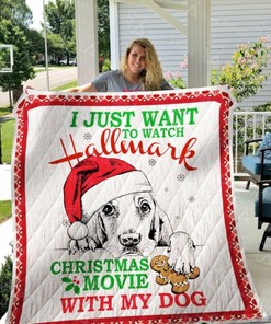Dog Hallmark Christmas Movies With Dog Quilt Blanket Bedding Set