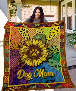 Dog Mom Quilt Blanket Bedding Set for Bedroom Décor