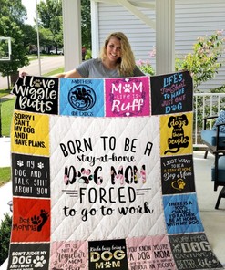 Dog Mom Quilt Blanket Bedding Set for Home Décor