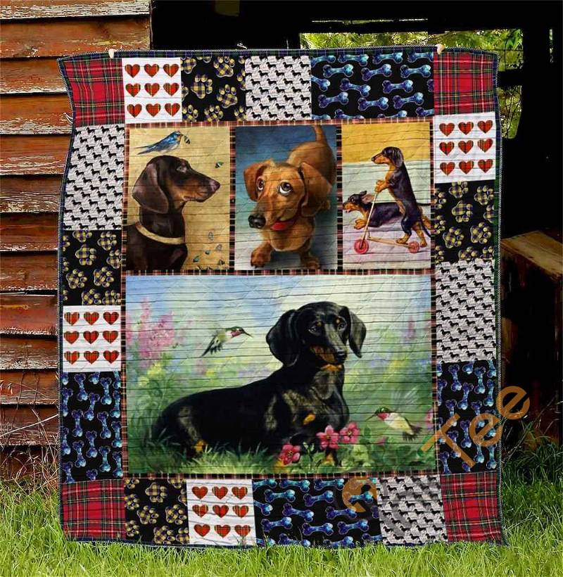 Dog Quilt Blanket Bedding Set