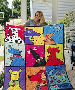 Dog-Cartoon Quilt Blanket Bedding Set