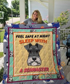 Dog-Schnauzer-Feel Safe At Night Quilt Blanket Bedding Set