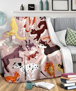 Dogs Lover Fleece Blanket Gift For Fan, Quilt Blanket Bedding Set Gift