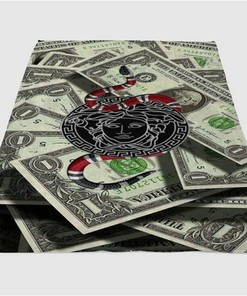 Dollar Sherpa Fleece Blanket Gifts for Family, for Couple