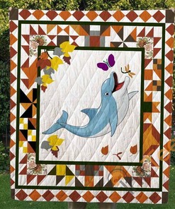 Dolphin Quilt Blanket Bedding Set