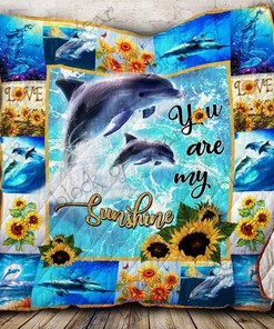 Dolphin Sunflower My Sunshine Sunflower Lo Quilt Blanket Bedding Set