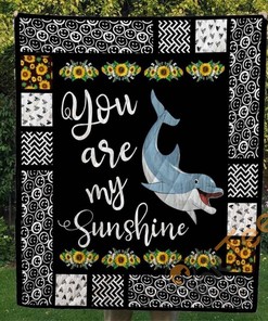 Dolphin You Are My Sunshine Quilt Blanket Bedding Set