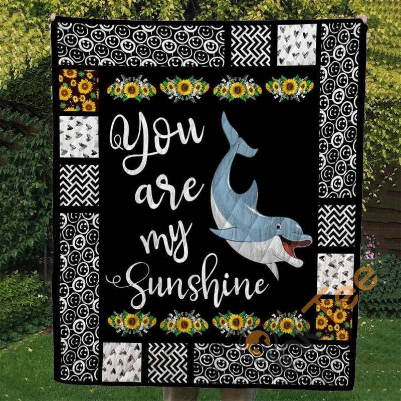 Dolphin You Are My Sunshine Quilt Blanket Bedding Set