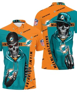 Dolphins Hip Hop Skull 3d Polo Shirt Jersey All Over Print Shirt 3d T-shirt