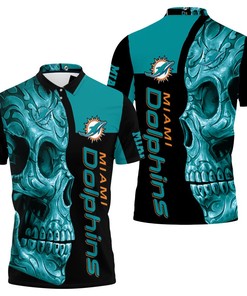 Dolphins Nfl Skull 3d Jersey Polo Shirt All Over Print Shirt 3d T-shirt
