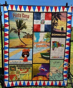Dominican Republic Quilt Blanket Bedding Set