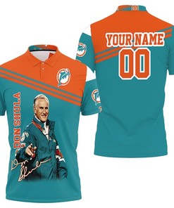 Don Shula Dolphins Coach Signed Achievement Legend For Fans Personalized 3D All Over Print Polo Shirt
