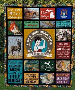 Don'T Worry I'm A Michigan Girl Quilt Blanket Bedding Set