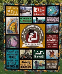 Don'T Worry I'm A Minnesota Girl Quilt Blanket Bedding Set
