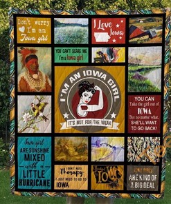Don'T Worry I'm An Iowa Girl Quilt Blanket Bedding Set