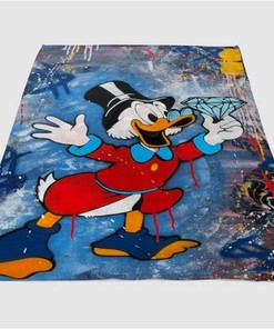 Donald Duck Sherpa Fleece Blanket Gifts for Family, for Couple