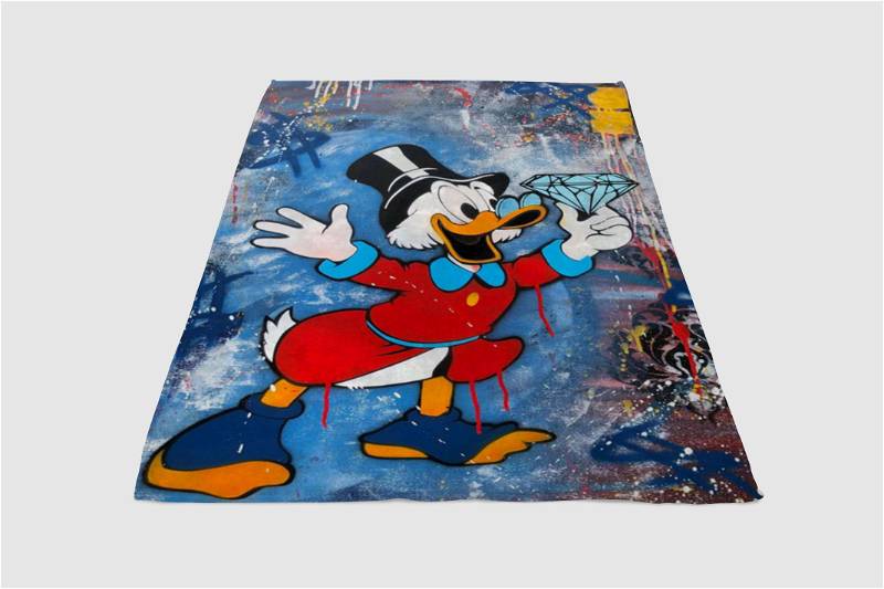 Donald Duck Sherpa Fleece Blanket Gifts for Family, for Couple