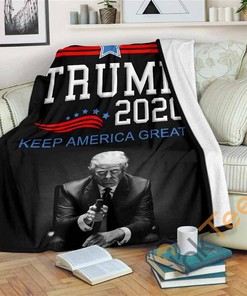 Donald Trump 2020 Sherpa Fleece Blanket Gifts for Family, for Couple