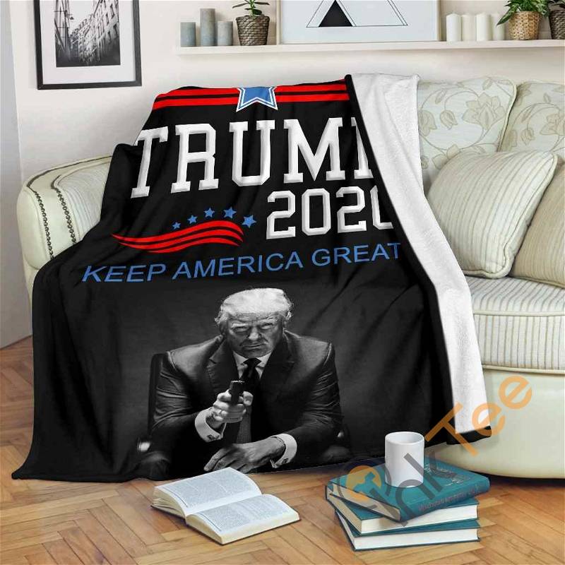 Donald Trump 2020 Sherpa Fleece Blanket Gifts for Family, for Couple