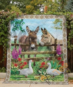 Donkey In Cage Quilt Blanket Bedding Set