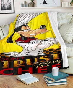 Dont Trust A Skinny Chef Goofy Sherpa Fleece Blanket Gifts for Family, for Couple