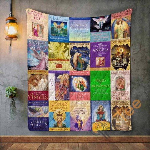 Doreen Virtue Books Inspired Quilt Blanket Bedding Set for Book Lovers