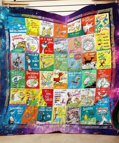 Dr. Seuss Books Everywhere Quilt Blanket Bedding Set