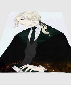 Draco Malfoy White Style Sherpa Fleece Blanket Gifts for Family, for Couple