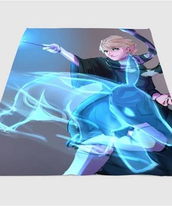Draco Malfoy With Power Sherpa Fleece Blanket Gifts for Family, for Couple