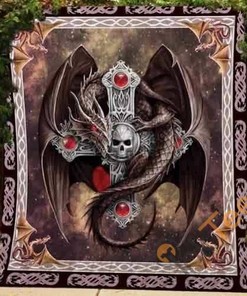 Dragon And Cross Quilt Blanket Bedding Set