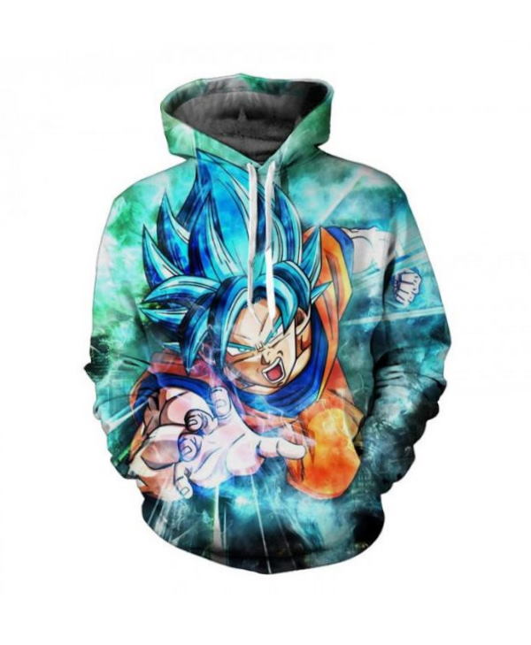 Dragon Ball Anime Powerful Hoode 3D Hoodie Zipper Hoodie