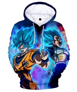 Dragon Ball Anime Series Goku Super Saiyan 3D Hoodie Zipper Hoodie