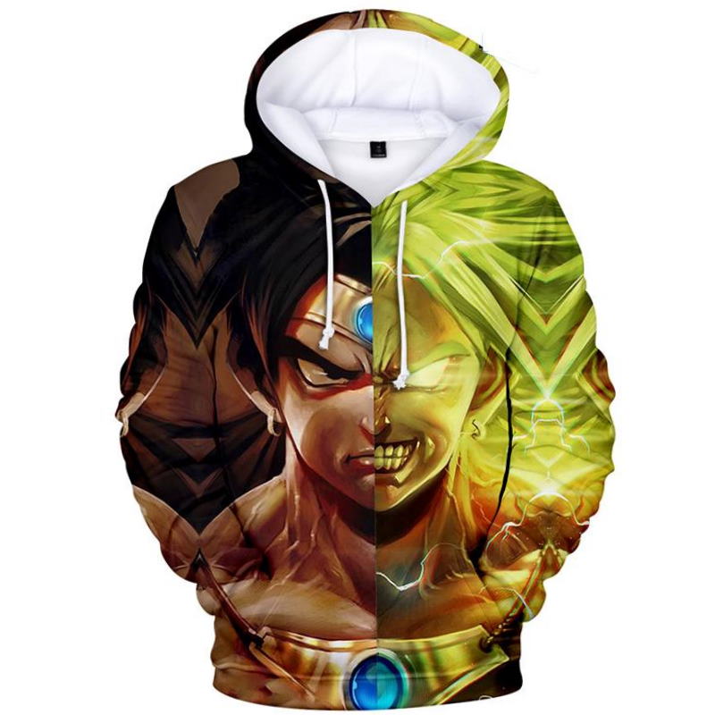Dragon Ball Anime Series Saiyan Goku 3D Hoodie Zipper Hoodie