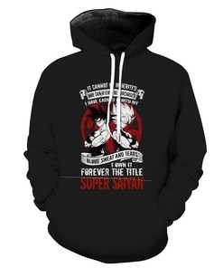 Dragon Ball Blood Sweat And Tears Dbz Hoodie 3D