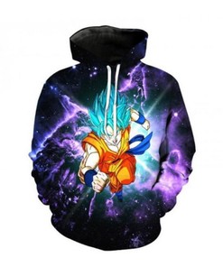 Dragon Ball Cosplay Vegeta Goku A 3D Hoodie Zipper Hoodie