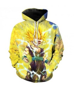 Dragon Ball Cosplay Vegeta Goku Anime 3D Hoodie Zipper Hoodie