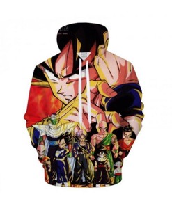 Dragon Ball Goku Anime Super Saiyan 3D Hoodie Zipper Hoodie