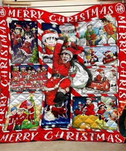 Dragon Ball Goku Christmas Style Quilt Blanket Bedding Set