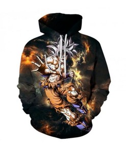 Dragon Ball S Anime Harajuku Long Adult 3D Hoodie Zipper Hoodie
