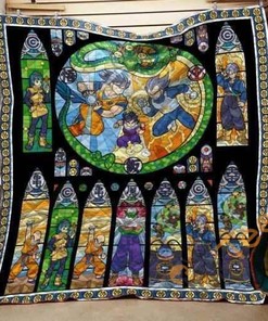 Dragon Ball Stained Glass Quilt Blanket Bedding Set