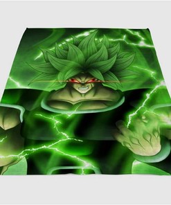 Dragon Ball Super Broly Sherpa Fleece Blanket Gifts for Family, for Couple