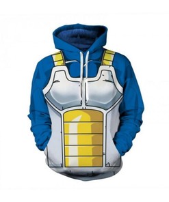 Dragon Ball Vegeta Anime Hot Cosplay 3D Hoodie Zipper Hoodie